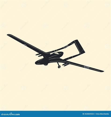 Bayraktar TB2 Turkish Unmanned Combat Aerial Vehicle Drone Silhouette ...