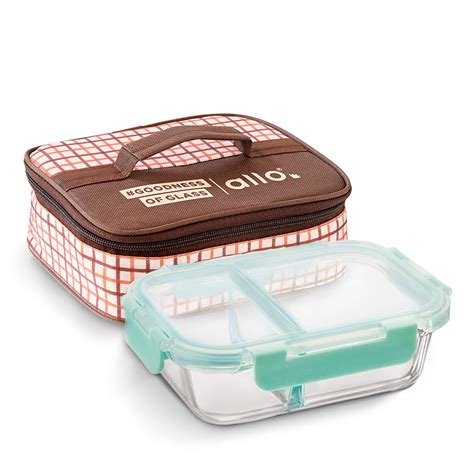 Buy Allo FoodSafe Compartment Glass Lunch Box with Break Free Lock ...