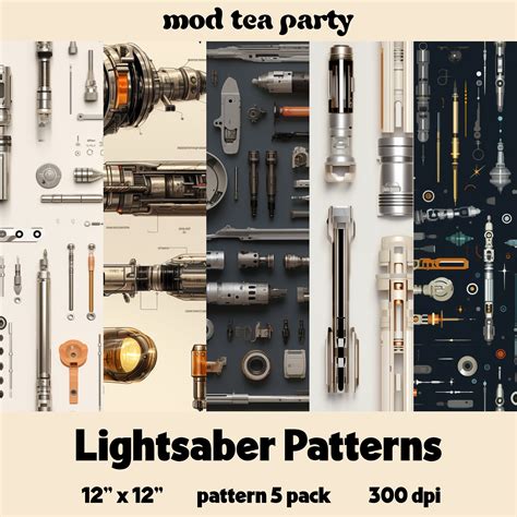 Star Wars Inspired Seamless Digital Patterns - Lightsaber - Etsy