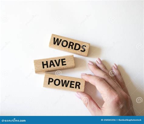 Words Have Power Symbol. Wooden Blocks with Words Words Have Power ...
