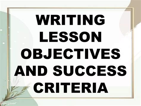Writing Lesson Objectives 的图像结果