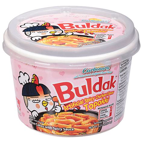 Samyang Buldak Topokki Carbo Hot Chicken Flavor, 179 g | Asian Soups ...