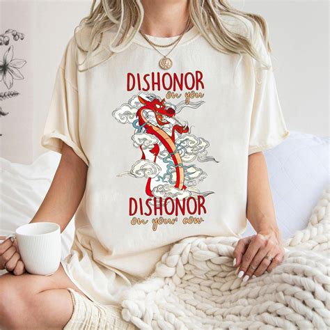Disney Mulan Dragon Shirt, Mushu Dragon Dishonor on Your Cow T-shirt ...