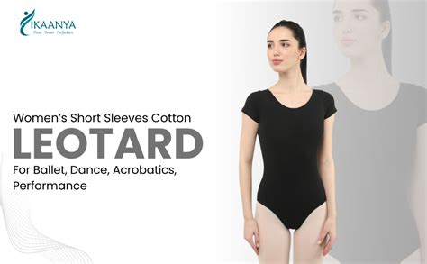 IKAANYA Women's Short Sleeves Cotton Leotard or Bodysuit - Ideal for ...