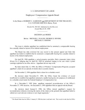 Fillable Online Employees' Compensation Appeals BoardU.S. Department ...