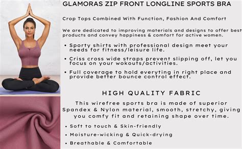 Buy GLAMORAS Women Polyester Spandex Medium Impact Front Zip Sports Bra ...