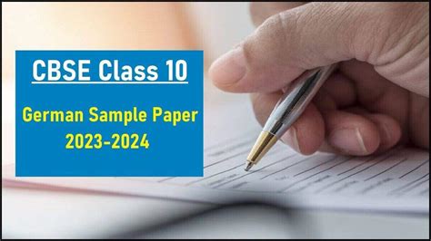 CBSE Class 10 German Sample Paper for Board Exam 2024 with Solutions