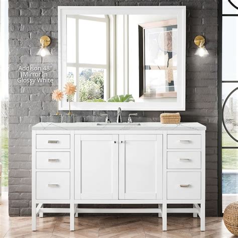 James Martin Vanities Addison 36-in x 39-in Framed Rectangle Bathroom ...