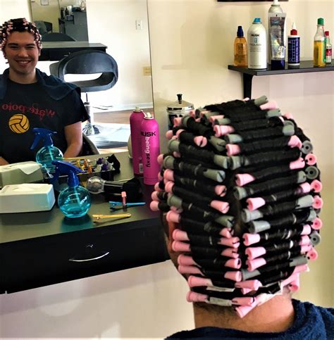 Love guys in perm rods !! He is cute | Permed hairstyles, Perm rods ...