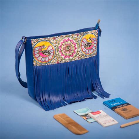 Buy Blue Boho Fringe Sling Online On Zwende