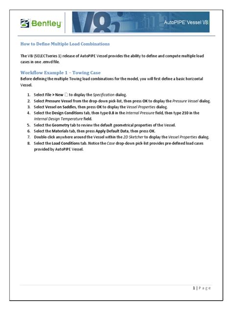 Image result for AutoPIPE Load Combinations