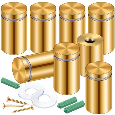 8 Sets Stainless Steel Standoff Screws Advertising Standoff Mount Metal ...