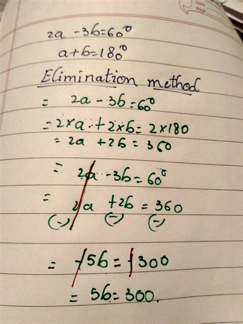 two angles whose measures are and b such that 2a - 3b = 60° then 5b ...