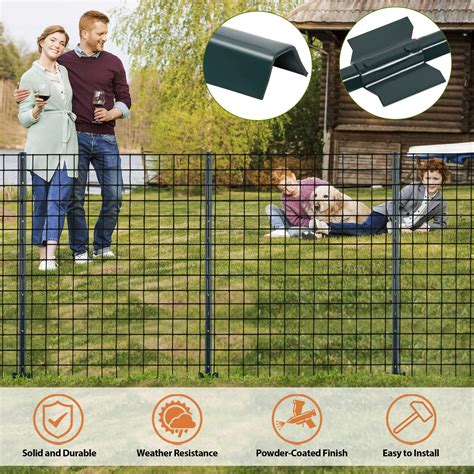 Toriexon 10 Packs Metal Fence Post 3Feet, Heavy Duty Fence Posts with U-Channel, Steel T-Post ...