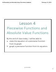 Image result for Write a Piecewise Function as Absolute Value
