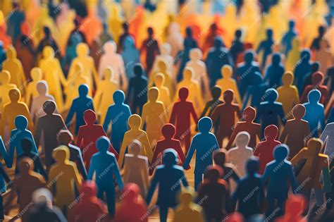 団結とチームワークを象徴する多様な群衆の紙切り コンセプト チームワーク 団結 多様性 紙切り コラボレーション | Premium AI生成画像