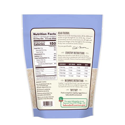 Bob's Red Mill Oat Bran Gluten Free at Micheal Weston blog