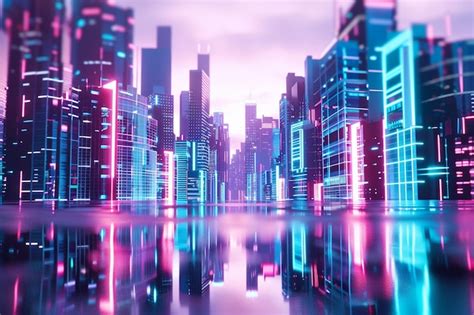 Neonlit cyber city where avatars express individua | Premium AI ...
