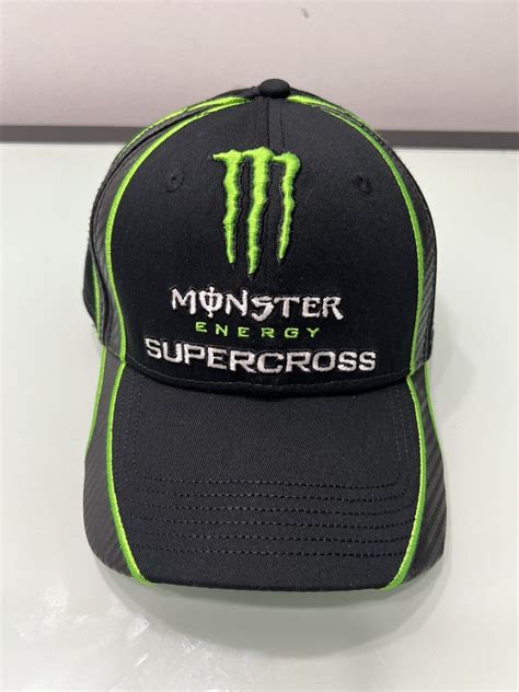 Monster Energy Drink Supercross Stretchy Fitted Hat S… - Gem
