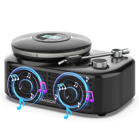 FANGOR Portable CD Player with Bluetooth Speaker Base 2 in 1 Home ...