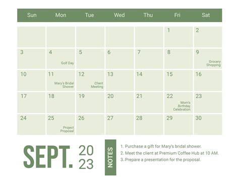 Printable Calendar September 2023 Blank
