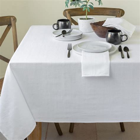 White Linen Tablecloth