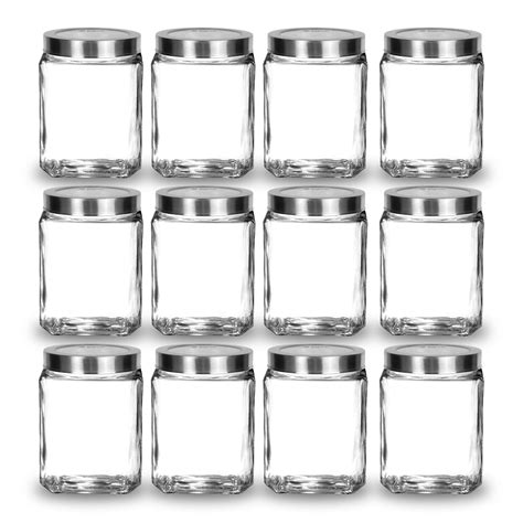 Buy Piramal Glass Food Grade Cubical Clear Glass Jar for Kitchen ...