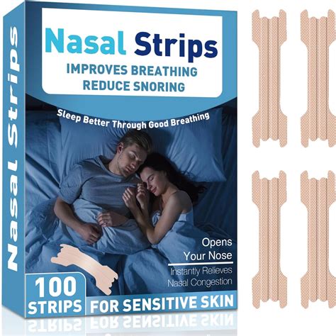 Nose Plasters Better Breathing, Pack of 100 Extra Strong Nose Strips ...