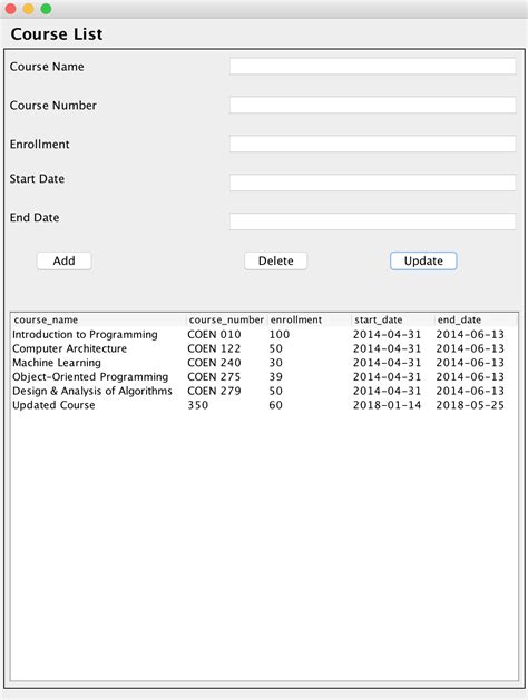 Image result for JDBC GUI