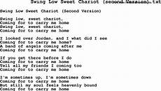 swing low sweet chariot lyrics negro spiritual song lyrics for swing low sweet swing low sweet chariot lyrics negro spiritual song lyrics for swing low sweet