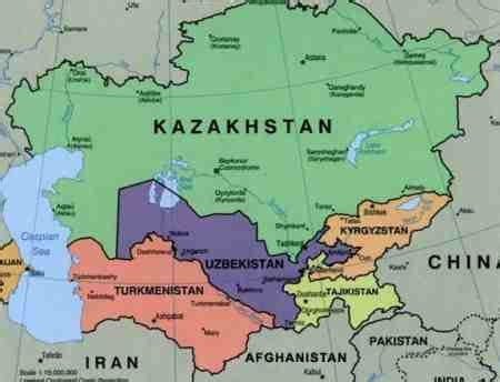 Map of Central Asian countries. | Download Scientific Diagram