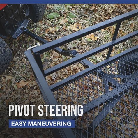 Strongway Steel Utility Cart, 1500-Lb., 12 Cu. Ft. Capacity, 52in.L x 34.7in.W x 30.5in.H ...