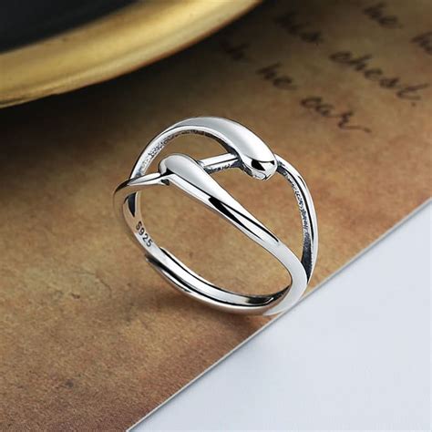 2.6g Sterling Silver S925 Crossover Ring - Minimalist Elegance ...