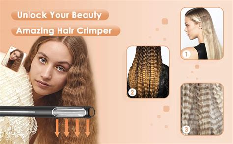 JALIYA Professional Crimper Ceramic Curler Curling Iron Hair ...