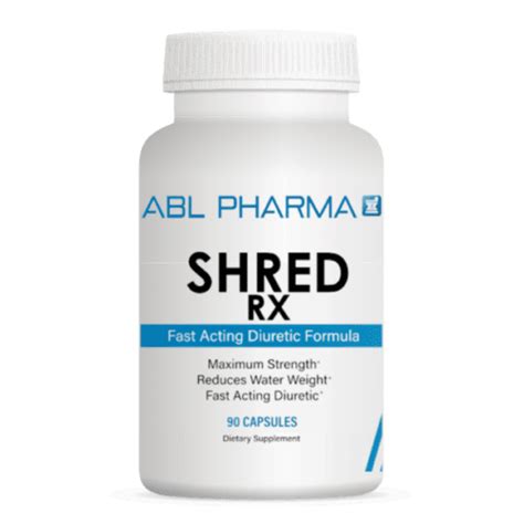 Buy ABL Pharma SHRED RX Diuretic Shed Water Weight Loss Muscle ...
