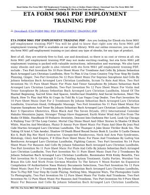 Fillable Online atwendy ETA FORM 9061 PDF EMPLOYMENT TRAINING PDF ...