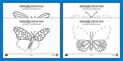 Dot to Dot A to Z Butterfly Alphabet Activity