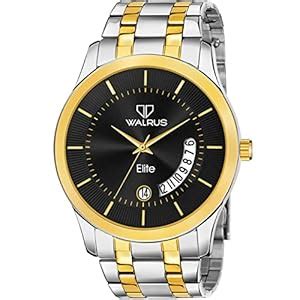 Buy Walrus® Black Dial Analog Day Date Function Metal Chain Wrist Watch ...