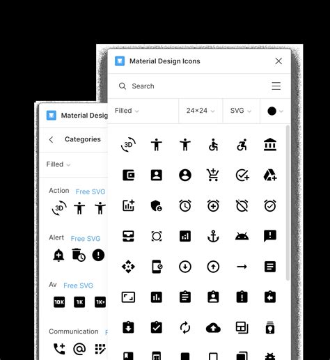 Image result for How to Add Material Design Icon in Figma