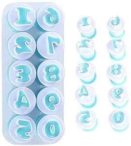 Buy 10pcs Push Easy Mini Number Cookie Cutter Fondant Cutters Cookie ...