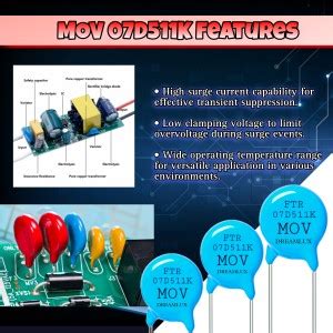 Dreamlux MOV 7D511K (METAL OXIDE VARISTOR)PACK OF 100PCS Electronic ...