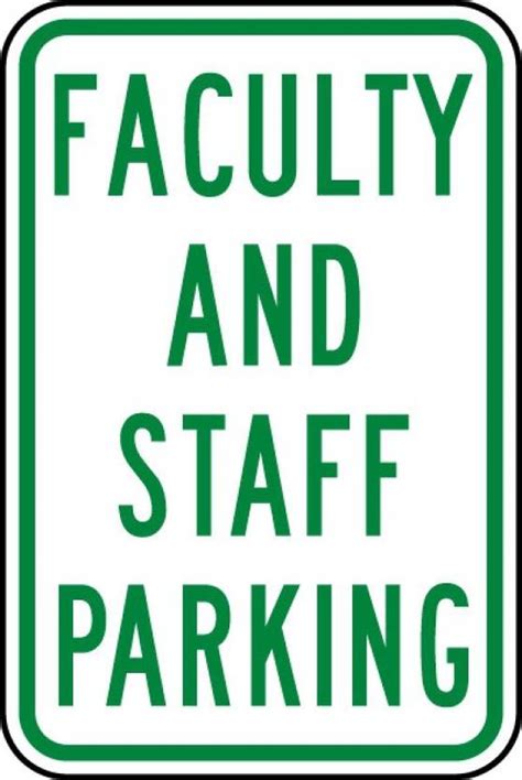 RLDigitalUnits FACULTY AND STAFF PARKING SIGN BOARD Emergency Sign ...