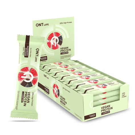 Веганский протеиновый батончик, QNT Life Vegan Protein L-Carnitine, л ...