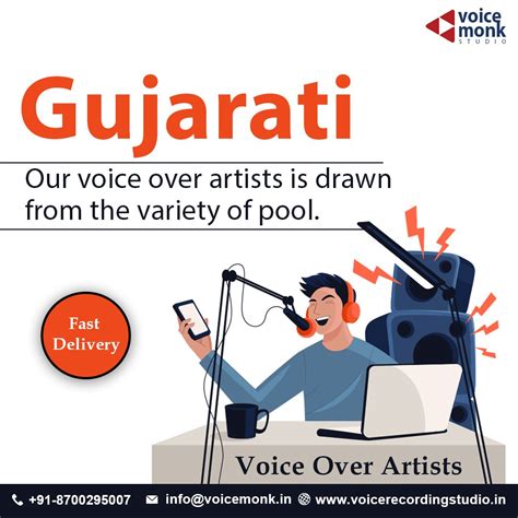 Our Gujarati Voice Over Artists is drawn from the Variety of pool ...
