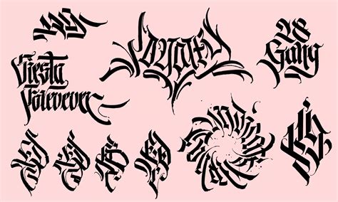 Modern Gothic and Blackletter Tattoo Design