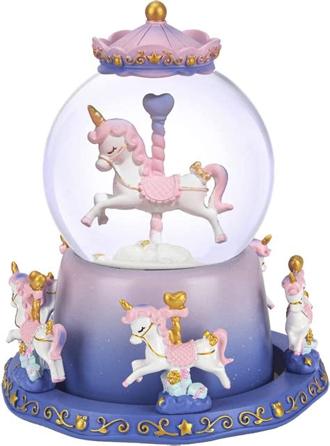 AiLiKaSic Snow Globe Carousel Music Box with Color Changing India | Ubuy