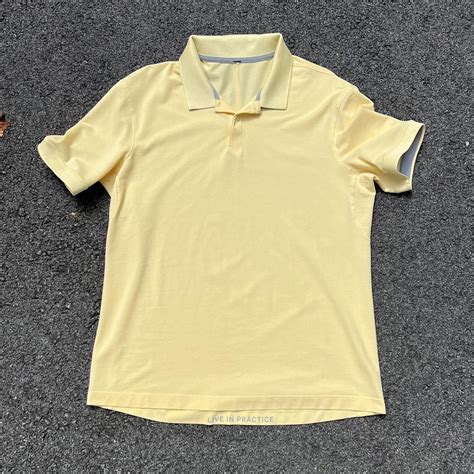 Lululemon Golf Shirt Polo Mens xl Yellow Never worn - Depop