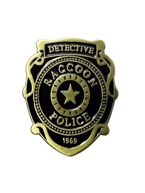 1pc Vintage Bronze-Color Game Peripheral Police Station Brooch, Raccoon ...
