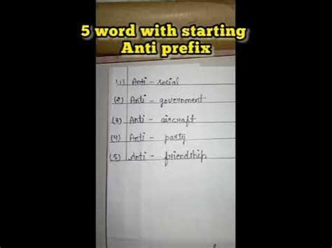 5 word starting with anti prefix ।। How can you use anti prefix ...