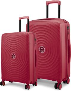 NASHER MILES Goa Hard-sided Polypropylene Luggage Set of 2 Maroon ...
